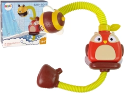 Bad speeltje uiltje met douche in de vorm van een bijtje