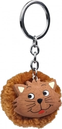2KIDS TOYS houten sleutelhanger met pompon – kat
