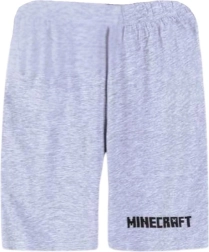 Grijze Minecraft-short