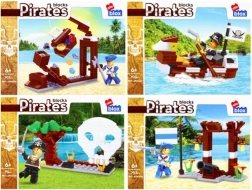 Bouwset piraten met accessoires – 4 varianten