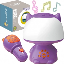 Woopie multifunctionele RGB lamp met Bluetooth-luidspreker en karaoke, paars