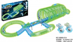 Racebaan die in het donker licht, 85 delen