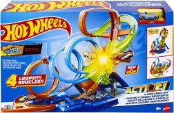 Hot Wheels Action viervoudige loopings crash-set