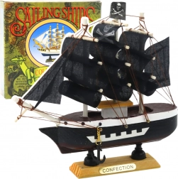 Decoratief piratenschipmodel 16x15 cm
