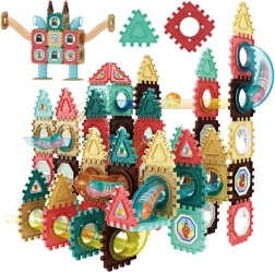 Magnetische bouwset 3D WOOPIE – knikkerbaan 128 stuks