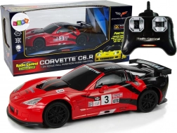 Sportauto R/C 1:24 Corvette C6.R rood met verlichting