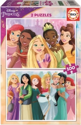 Educa puzzel Disney prinsessen 2×100 stukjes