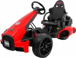 Elektrische kinder go-kart XR-1 rood met verstelbaar stuur en sportstoel