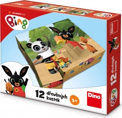 Houten blokken BING 12 stuks – gelicentieerde 3D-puzzel en bouwset