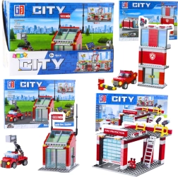 Bouwset brandweerbasis met garage 203–210 onderdelen