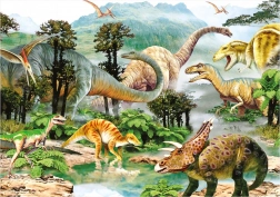 Dino puzzel leven van dinosaurussen 100 XL stukjes