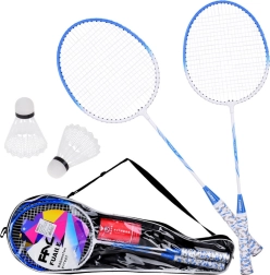 Complete badmintonset: Rackets + 2 shuttles met etui