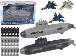 militaire set marine met onderzeeërs, straaljagers en projectielen