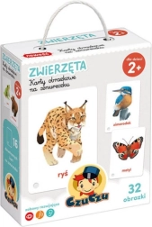 Afbeeldingskaarten aan een koord: Dieren