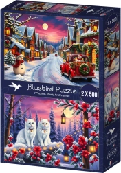 Puzzel Klaar voor Kerst 2×500 stukjes BLUEBIRD