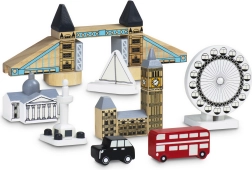 Lichtgevende houten blokken London