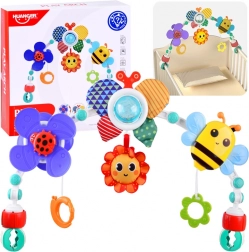 kleurrijke hangboog voor kinderwagen, wieg en autostoel voor baby’s