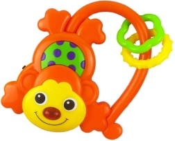Baby Mix rammelaar met geluid aapje oranje