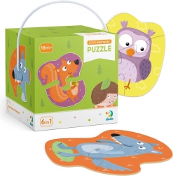 Dodo puzzel 2–3–4 stukjes Bosdieren