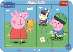 TREFL Baby puzzel Gelukkige biggetje Peppa 2v1, 10 stukken