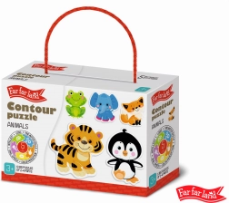 Far Far Land Puzzel dieren contouren