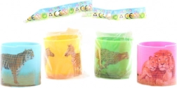 Safari-veerspeeltje – plastic springveer met dierenmotief