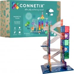 Connetix Rainbow Ball Run – creatieve magnetische bouwset, 92 delen