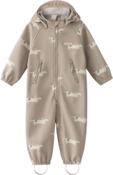 Leokid softshell overall Lilo beige woof 104