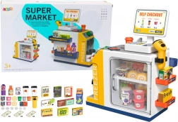 Kindersupermarkt met kassa en scanner met licht en geluid