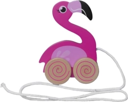 Houten trekflamingo Nature Planet