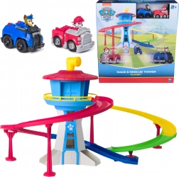 Paw Patrol reddingstoren met baan en 2 voertuigen