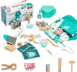Houten set voor kleine dokter en tandarts voor kinderen