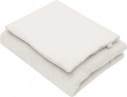 Mousselineset met vulling ecru 70 × 80 cm