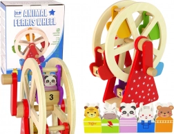 Houten draaiend reuzenrad met dieren