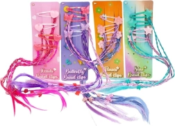 Kinderhaarclips met kleurrijke vlechtjes – set van 4 stuks