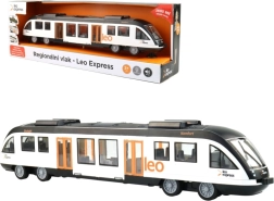Regionale trein LEO EXPRESS met geluid en licht op vliegwiel