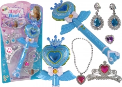 Interactieve toverstaf met projector blauw accessoires voor toverfee