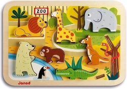 Houten inlegpuzzel ZOO JANOD Chunky
