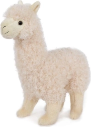 Pluchen alpaca 30 cm wit