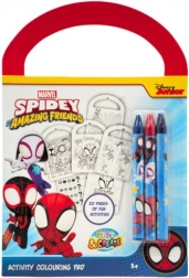 creatief activiteitenboek met waskrijtjes MARVEL SPIDEY AND HIS AMAZING FRIENDS