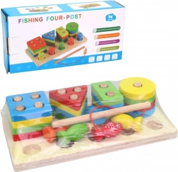 Houten kinderpuzzel met visjes