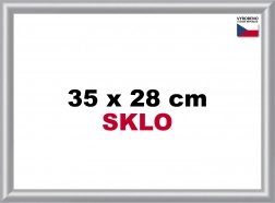 Kunststof frame zilverkleurig 35x28 cm