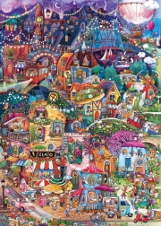 Puzzle HEYE Happy Town: Goedenavond! 1000 stukjes