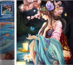 Diamantschilderij Vlinderkoningin 30x40cm