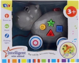 Trekbare nijlpaard op batterijen voor kinderen