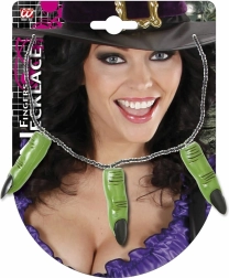 Spookachtige horror halsketting met vingers