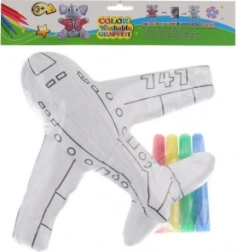 Kleurvliegtuig met uitwasbare stiften