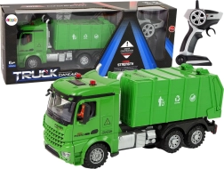 Op afstand bestuurbare vuilniswagen 2,4 GHz met licht en geluid, groen