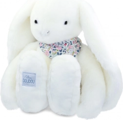 Doudou pluchen konijn met sjaaltje wit 50 cm