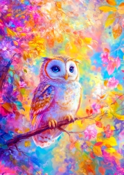 Enjoy puzzel Pastelkleurige uil 1000 stukjes